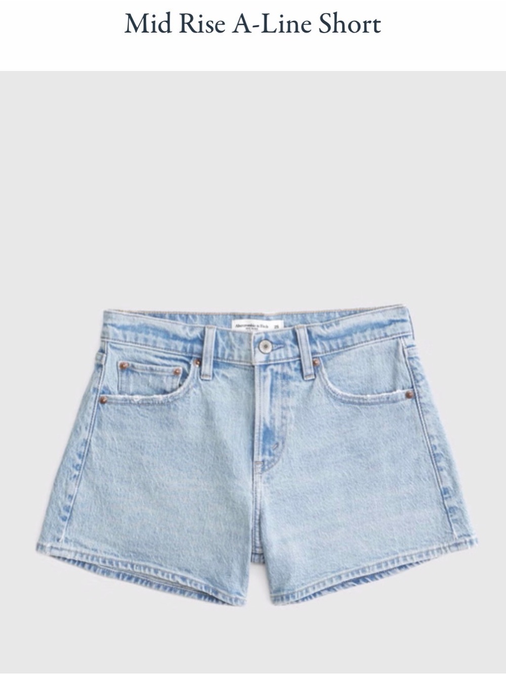 Abercrombie & Fitch Mid-Rise A-Line Shorts - Picture 1 of 7
